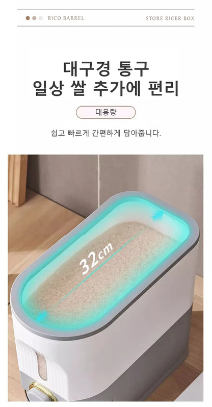 Home Rice Bucket - Insect-Proof & Moisture-Proof Food-Grade Sealed Storage Container for Rice