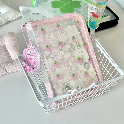 A6 Stationery Storage Folder - Zipper Document Pouch for School & Office Supplies