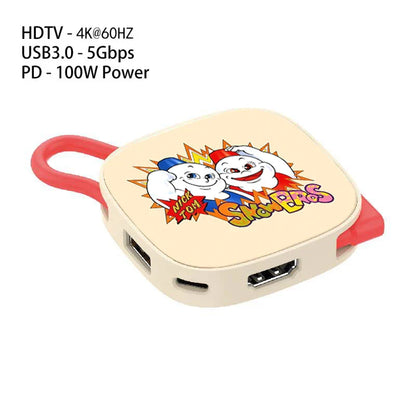 Switch 2 HDMI 4K@60Hz USB 3.0 100W PD – TV & Desktop Mode Adapter for Laptops, Tablets, Smartphones, Game Consoles