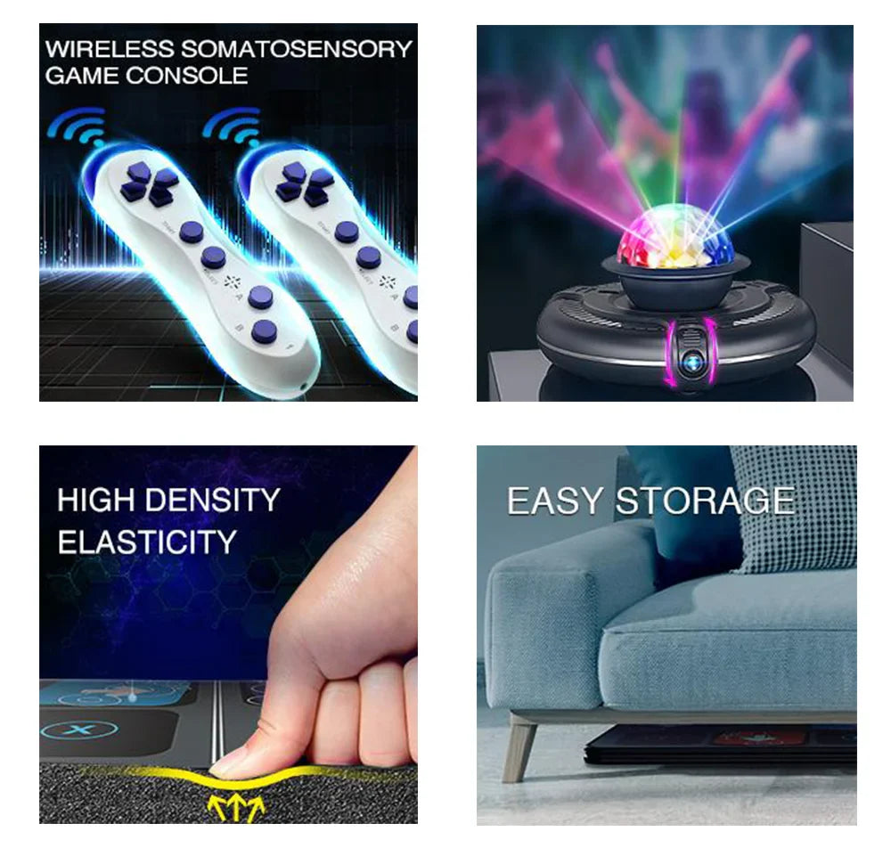 Dance Mat Game — Wireless Folding Fitness & Music Carpet for TV/PC | Anti-Slip Double Controller Family Sports Game