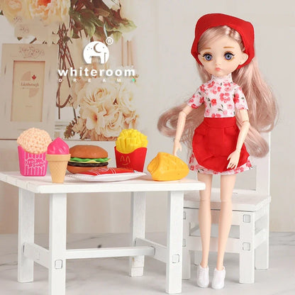 26cm BJD Doll for Girls – Purple Hair Fashion Princess with Big Eyes & Accessories Gift