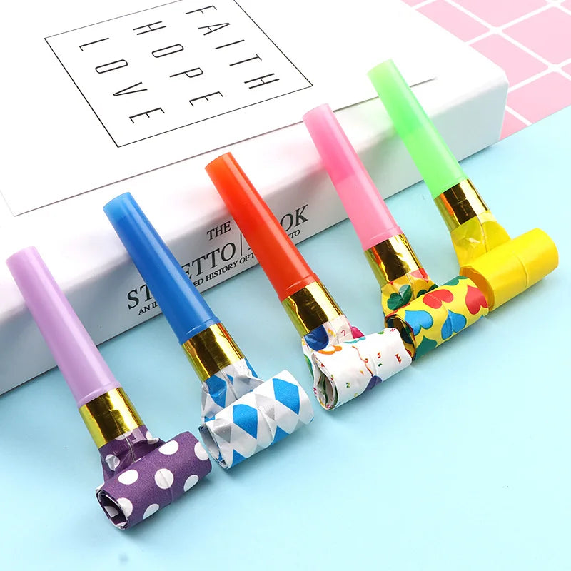 30Pcs Colorful Party Blowout Whistles - Noise Maker Toys for Kids Birthday, Baby Shower Favors, Pinata Filler, Treasure Box Supplies