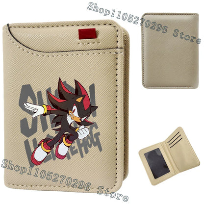 Sonic & Shadow Cartoon Wallet – Anime Multi-Card Vertical Holder, Portable Slim Card Pack, 2026 New Fashion Gift Wallet