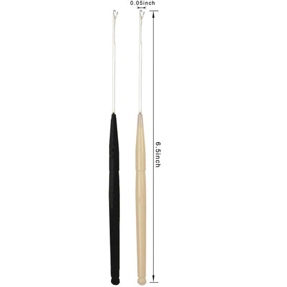 10PCS Micro Rings Hook Needle Set – Plastic Handle Hair Extension Installation Tool