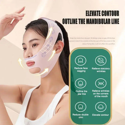 V-Line Face Slimming Mask - Chin & Cheek Lifting Strap for V-Shaped Contouring