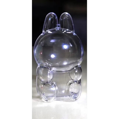Labubu Transparent Protective Cover – Cute Elf Plushie Display Bag & Mini Portable Storage Box for Stuffed Toys