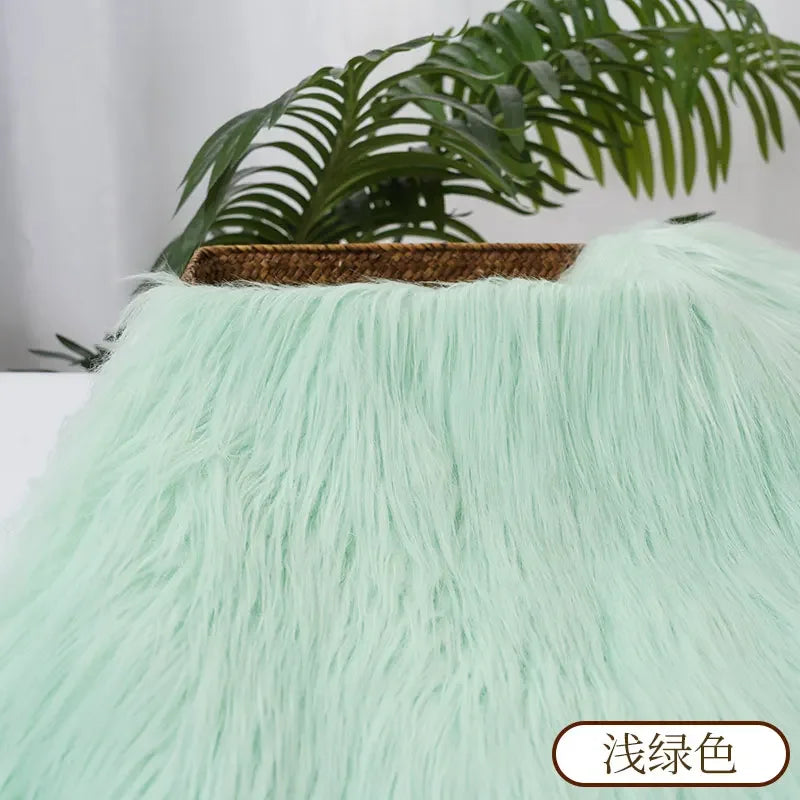 25x45cm Long Hair Faux Fur Fabric — DIY Animal Suit, Doll Hair, Beard Craft Material for Patchwork, Garment Sewing Accessories
