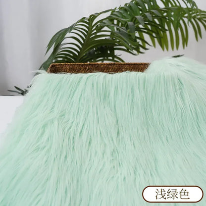 25x45cm Long Hair Faux Fur Fabric — DIY Animal Suit, Doll Hair, Beard Craft Material for Patchwork, Garment Sewing Accessories