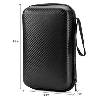 Shockproof Waterproof Headphone Case – EVA Hard Shell Carrying Box with Double Zipper & Dustproof Design