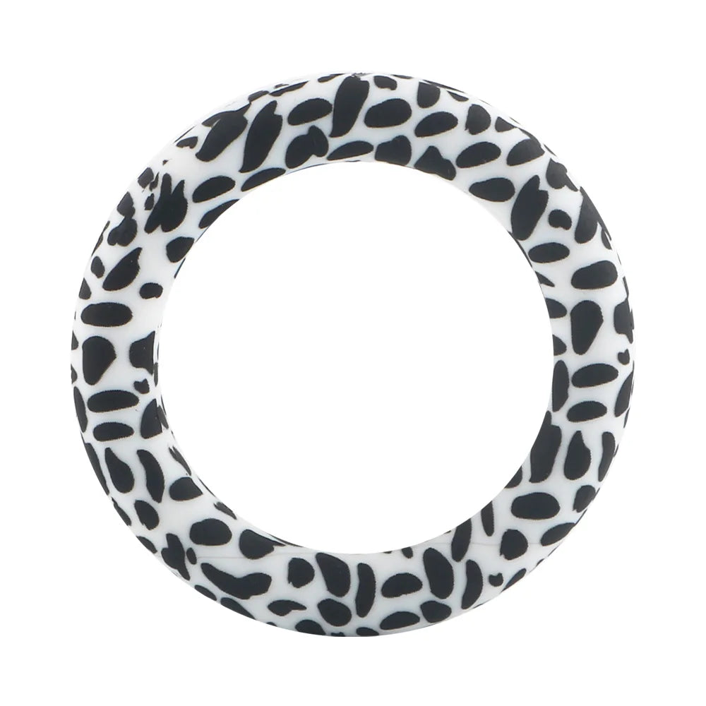 Kovict Silicone Ring Pendant Blanks - 65mm Round Printed Rings for DIY Jewelry & Craft Making