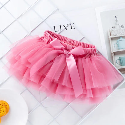 Baby Girl Tutu Skirt - Fluffy Multi-Layer Princess Pantskirt for Parties