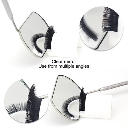 Stainless Steel Grafting Eyelash Extensions Checking Mirror - Handheld Makeup Tool for Precision - 1 Piece from Trusted Supplier