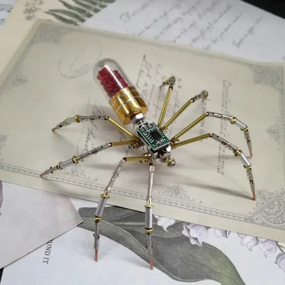 DIY 3D Mechanical Spider Metal Model Kit – Cyberpunk Insect Puzzle Assembly Creative Handmade Building Toy for Adults & Teens