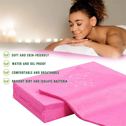 20PCS Disposable Spa Bed Sheets — Waterproof Foldable Massage Table Covers for Salon