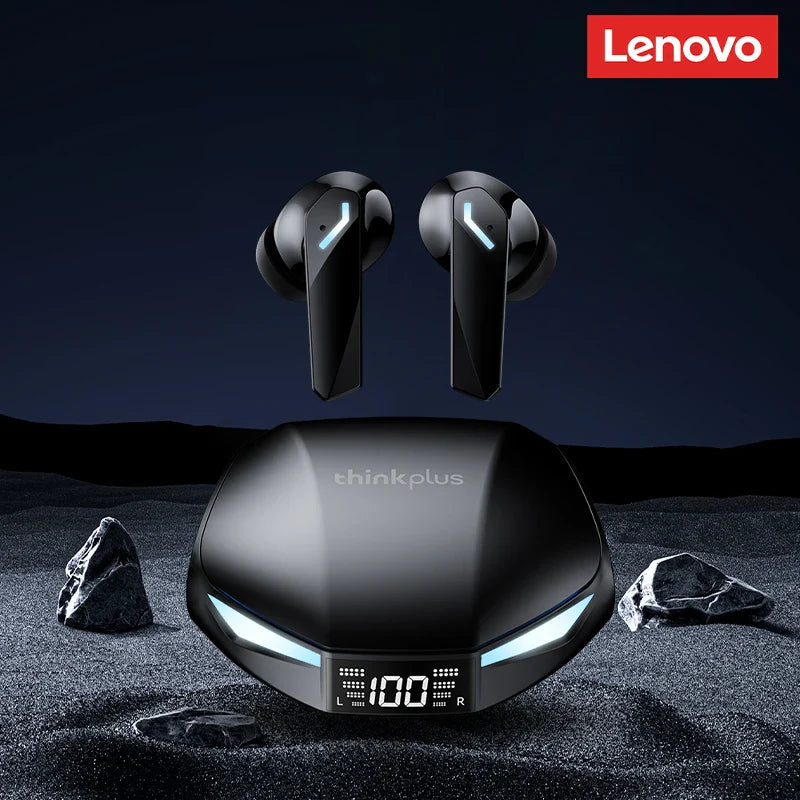 Lenovo GM2 PRO MAX Wireless Earbuds – Bluetooth 5.4, LED Display, Waterproof, Low Latency Gaming Headset
