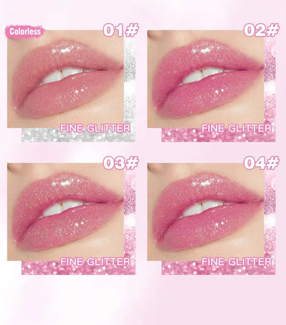 Soft Jelly Color-Changing Lipstick – Glossy Hydrating Glitter Lip Balm with Sparkling Red Shade