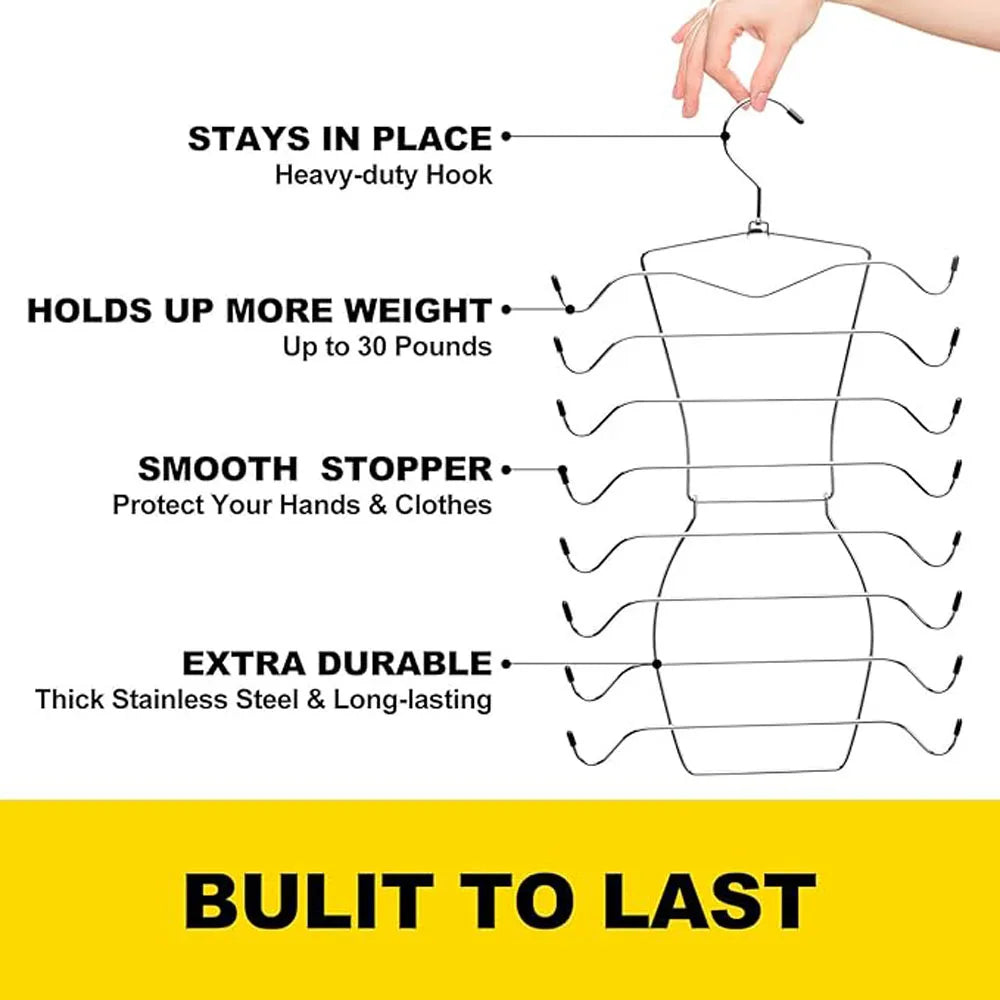 Multi-Layer Clothes Hanger – 1/2/3 Pack Folding Underwear, Bra & Trouser Storage Rack, Trace-Free Design