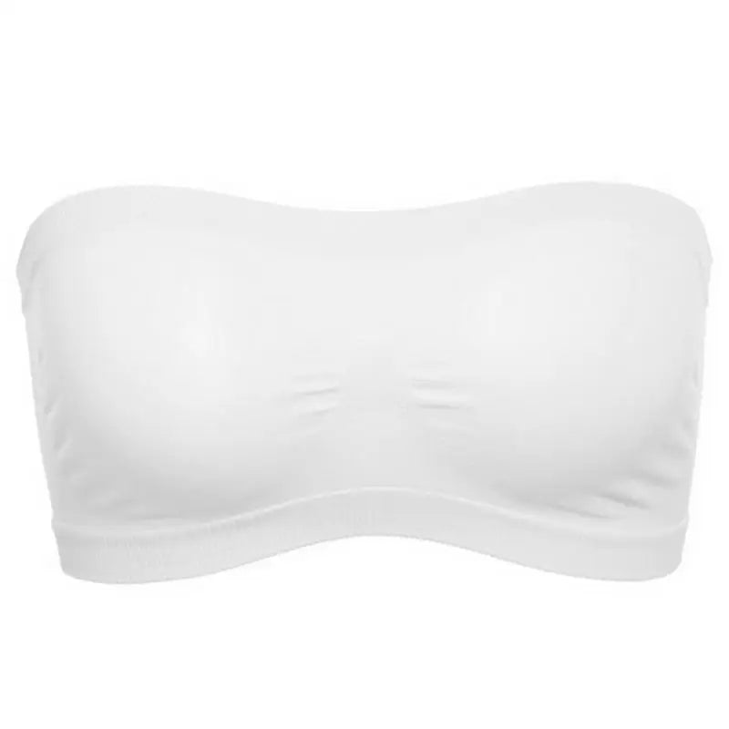 Women’s Sexy Strapless Crop Top Bra – Breathable Mesh Bandeau, Invisible No-Pad Summer Brassiere
