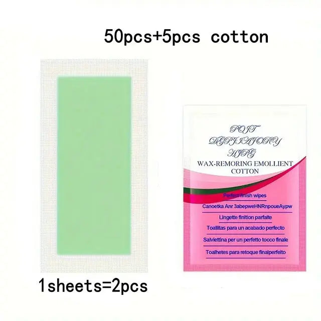 10-50PCS Depilatory Wax Strips – Cold Wax Paper for Hair Removal on Face, Neck, Arms & Legs, Beauty Tools