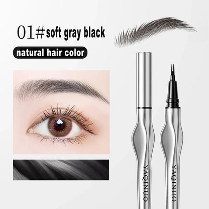2Point Wild Eyebrow Pencil – Long-Lasting Waterproof Thin Liquid Tattoo Brow Pen with Easy Grip, Korean Makeup