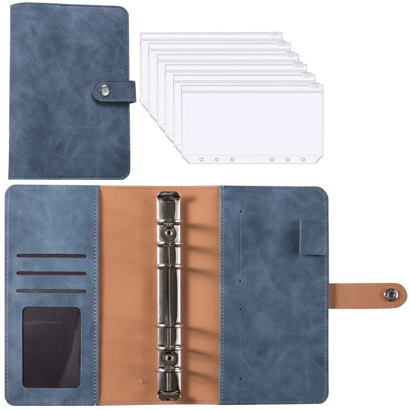 2024 A6 PU Leather Budget Binder Set – Cash Envelopes System with Binder Pockets for Money, Budget Saving & Bill Organizer
