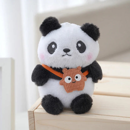 Cute Panda Plush Keychain - Cartoon Bag Pendant & Car Key Chain Gift Accessory