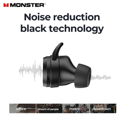 Monster Clarity 101 AirLinks TWS Earbuds – In-Ear Bluetooth Headphones with ENC Noise Cancelling, Waterproof Design & Mic