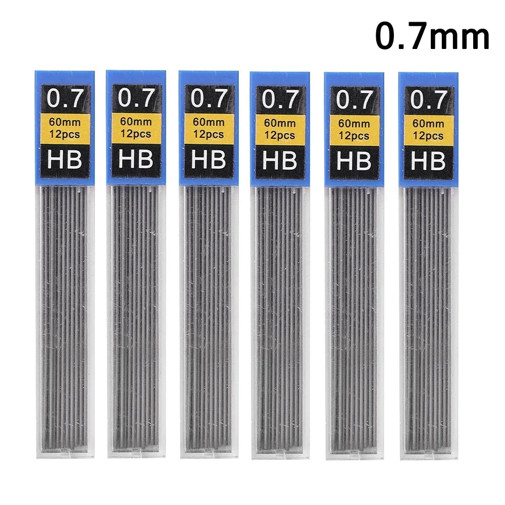 Mechanical Pencil Lead Refill Set 0.3–2.0mm HB – Multi-Size Press Automatic Pencil Leads for Drawing, Painting & Student Stationery