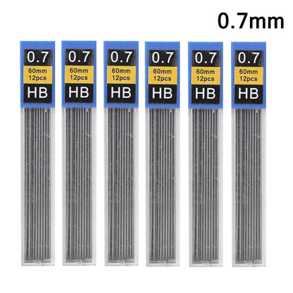 Mechanical Pencil Lead Refill Set 0.3–2.0mm HB – Multi-Size Press Automatic Pencil Leads for Drawing, Painting & Student Stationery