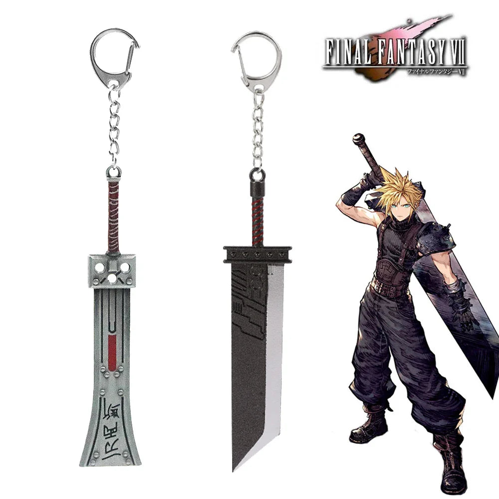 Final Fantasy VII Remake Cloud Strife Buster Sword Keychain – Game & Car Key Ring Accessory