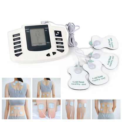 Full Body EMS Muscle Stimulator — Digital TENS Acupuncture Massager with 16 Pads and Meridian Therapy Set