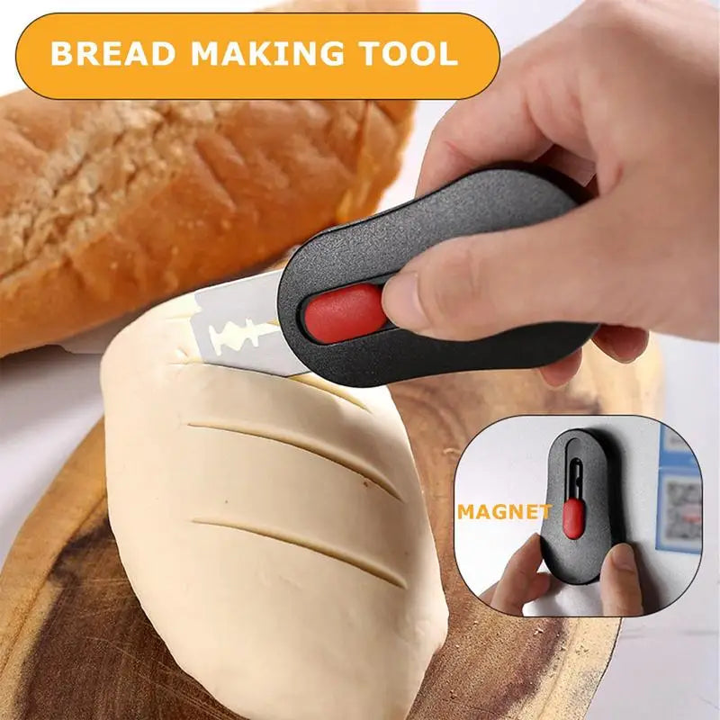 Bread Scoring Blade Set – Sourdough Dough Scribing Tool with 5 Replacement Blades, Bread Scoring Knife & Cutter