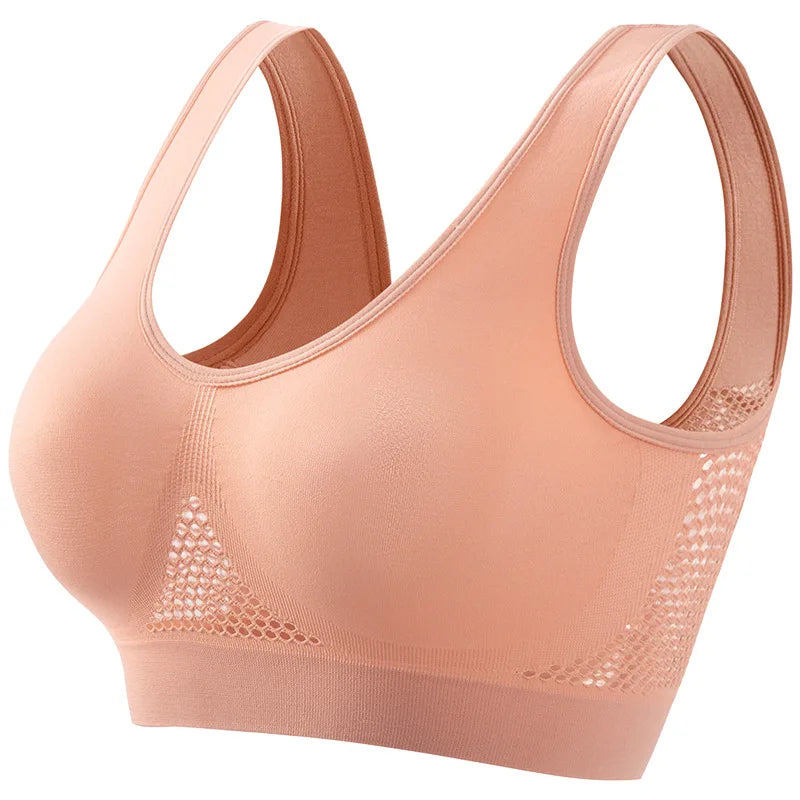 Seamless Push-Up Bra for Women – Wireless Breathable Comfort Bralette & Crop Top Sports Lingerie, S–5XL Plus Size Support