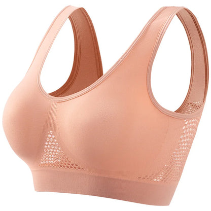 Seamless Push-Up Bra for Women – Wireless Breathable Comfort Bralette & Crop Top Sports Lingerie, S–5XL Plus Size Support