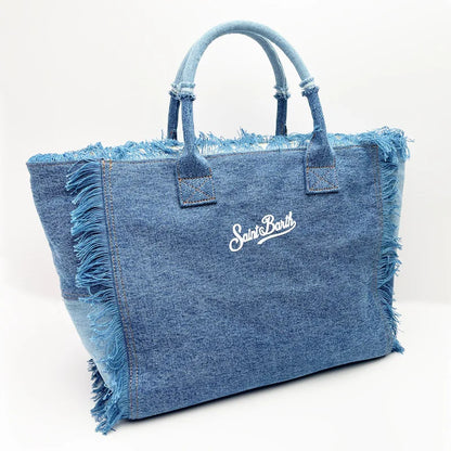 SAINT BARTH Autumn Winter Plush Towel Bag – Women’s Large Capacity Striped Casual Handbag with Tassel