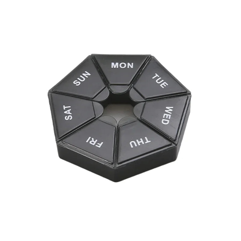 Mini Portable 7-Day Pill Organizer – Travel Vitamin & Medicine Storage Box for Tablets & Capsules