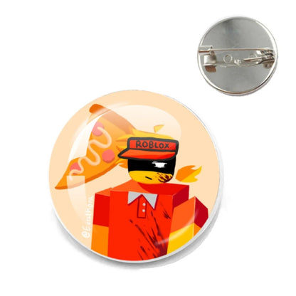 Pizza Character Elliot Game Forsaken Pin Brooch – Funny Meme Backpack Accessory for Friends & Fans Gifts