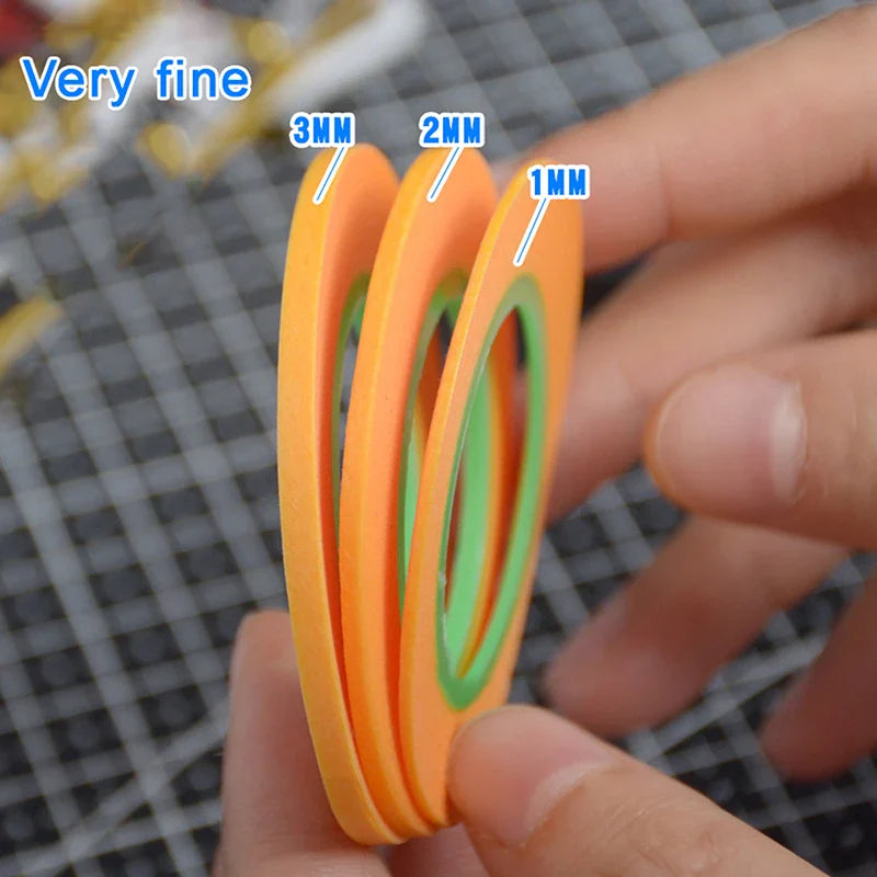 Model Spraying Ultra Fine DIY Masking Tape 1mm/2mm/3mm Wide - 18m Special Coating Covering Tape