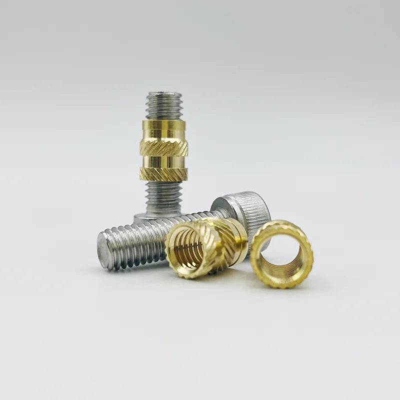 Brass Insert Nut Set M2–M6 – Knurled Hot Melt Threaded Copper Nuts for 3D Printing & Injection Molding