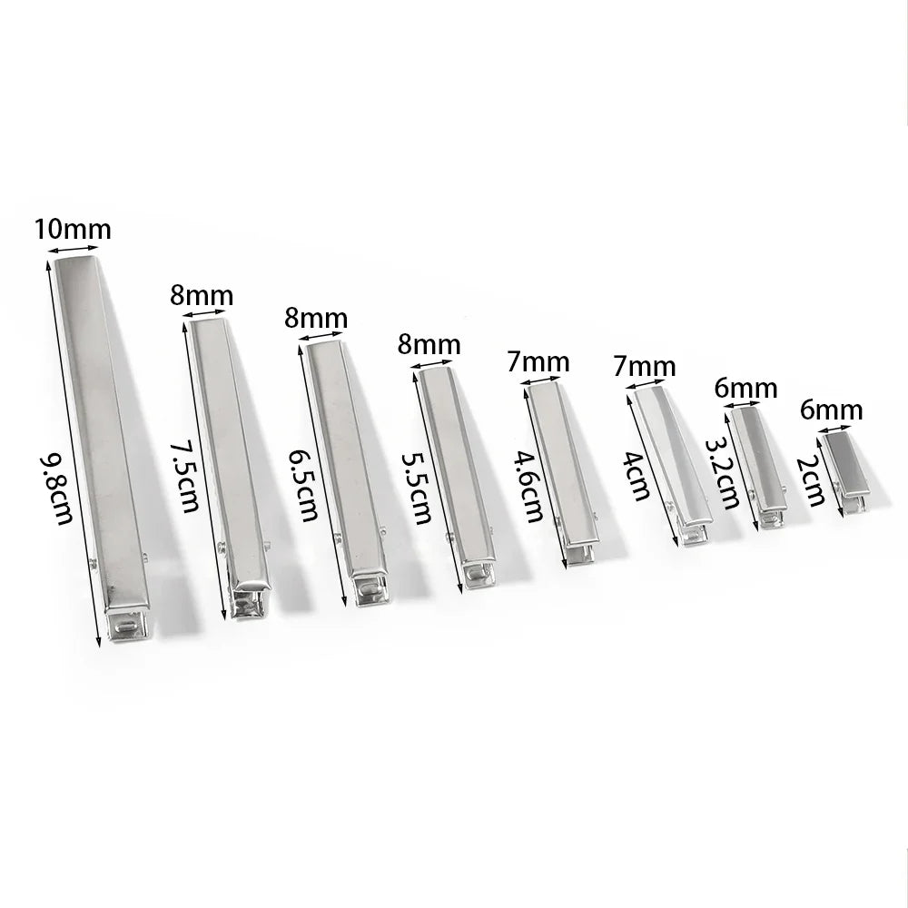 20-50PCS Metal Alligator Hair Clips – Single Prong Duckbill Curl Clips with Teeth for DIY Hair Styling Accessories