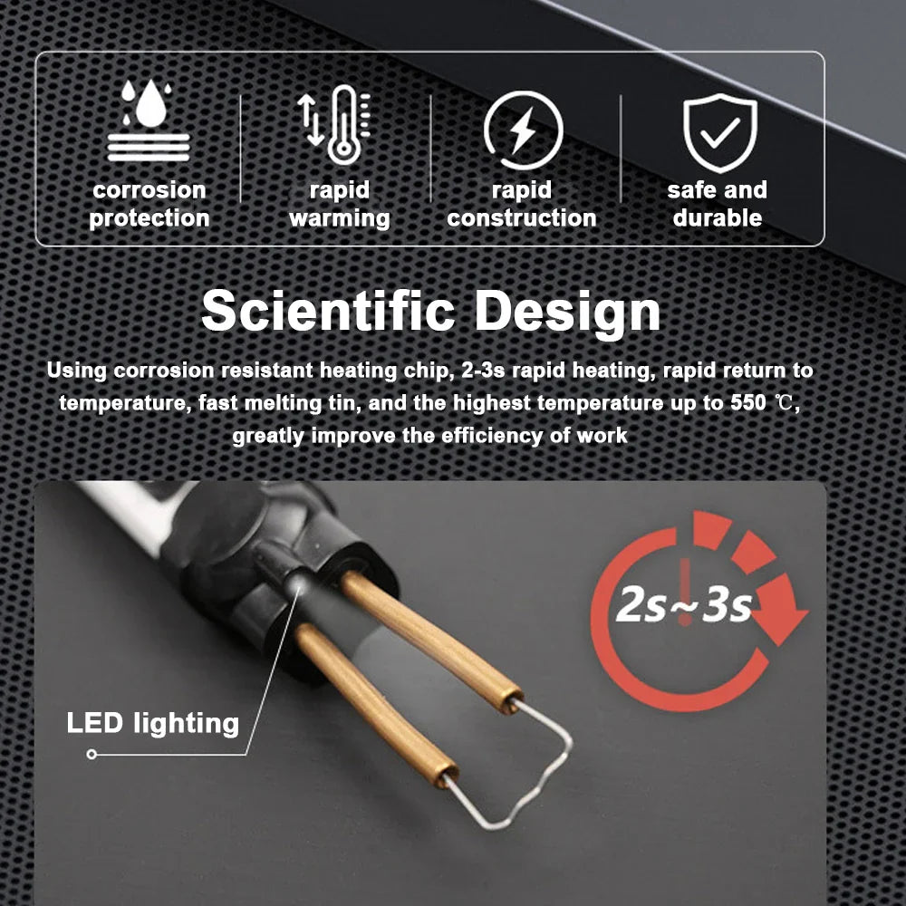 Portable Handheld Plastic Welding Machine – Thermal Cutting & Hole Repair Tool Set with LED Light