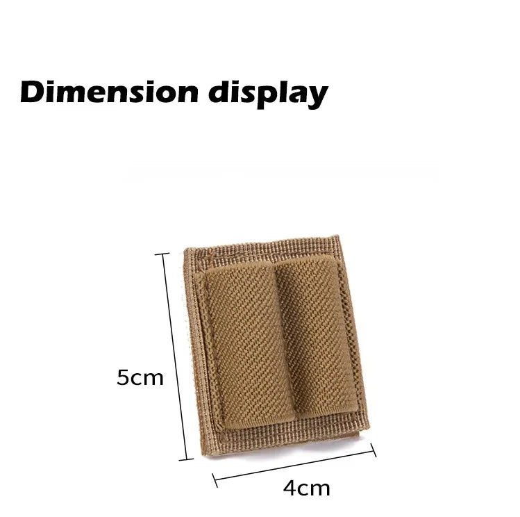 DIZETION Tactical 2-Round Holder Patch – Adhesive Hook & Loop Cartridge Pouch for M4 Shotgun Hunting