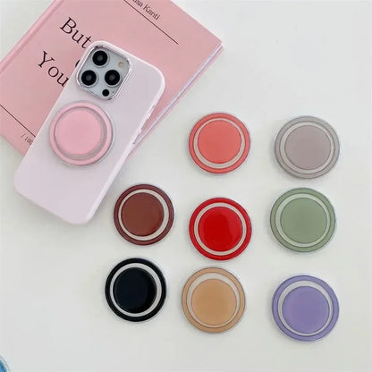 Magnetic Folding Phone Grip Stand — Expandable Finger Ring Holder for iPhone 16/15 Samsung Xiaomi