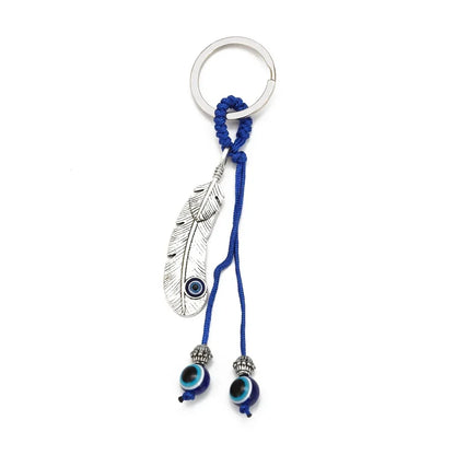 Lucky Eye Fatima Hand Keychain – Alloy Tree of Life Elephant Owl Blue Turkish Evil Eye Car Keyring Jewelry for Men & Women Gift