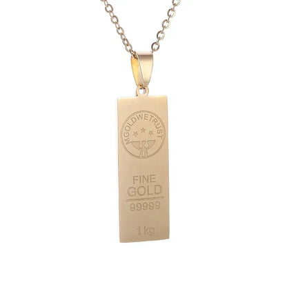 Stainless Steel $100 Bill Pendant Necklace for Men & Women – Fashion Lucky Wealth Jewelry Gift Necklace