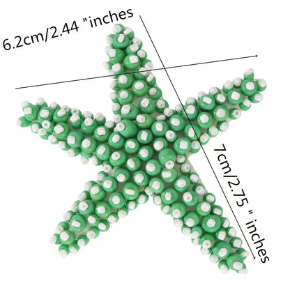 Marine Series Rhinestone Patches - Handmade Shell Starfish Seahorse Leaf Beaded Sewing Appliques for DIY Clothing