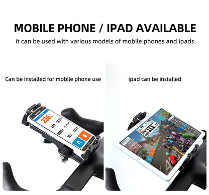 ThinkRider Bike Trainer Phone Mount Stand – Adjustable 360° Rotatable Mobile Phone & iPad Holder for Bikes