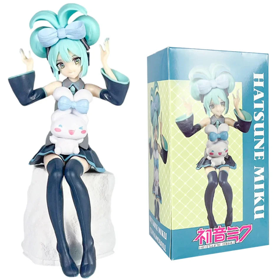 20CM Anime Hatsune Miku x Cinnamoroll Figure – Collectible Decorative Model, Kawaii Gift for Kids