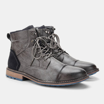 Men's Leather Ankle Boots – Brand Boot Size 7-13, Model #AL605
