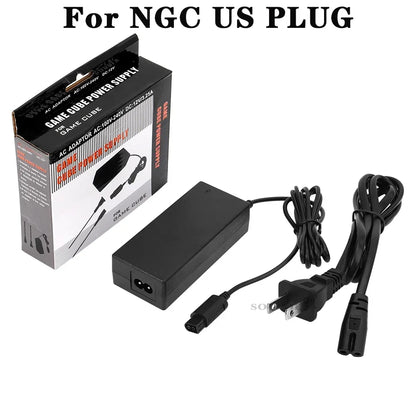 AC Adapter for Nintendo GameCube – US/EU/AU/UK Plug 100-240V Power Supply Charger for NGC Accessories